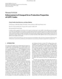 Báo cáo hóa học: Research Article Enhancement of Unequal Error Protection Properties of LDPC Codes