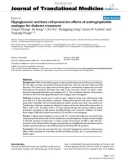 báo cáo hóa học: Hypoglycemic and beta cell protective effects of andrographolide analogue for diabetes treatment