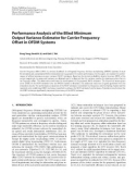 Báo cáo hóa học: Performance Analysis of the Blind Minimum Output Variance Estimator for Carrier Frequency Offset in 