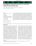 Báo cáo khoa học: The miRNA-192 ⁄194 cluster regulates the Period gene family and the circadian clock