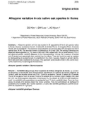 Báo cáo khoa học: llozyme variation in six native oak species in Korea