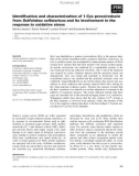 Báo cáo khoa học: Identiﬁcation and characterization of 1-Cys peroxiredoxin from Sulfolobus solfataricus and its involvement in the response to oxidative stress