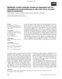 Báo cáo khoa học: Metabolic control analysis reveals an important role for diacylglycerol acyltransferase in olive but not in oil palm lipid accumulation