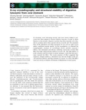 Báo cáo khoa học: X-ray crystallography and structural stability of digestive lysozyme from cow stomach