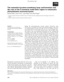 Báo cáo khoa học: The essential tyrosine-containing loop conformation and the role of the C-terminal multi-helix region in eukaryotic phenylalanine ammonia-lyases