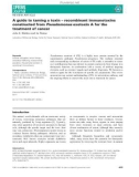 Báo cáo khoa học: A guide to taming a toxin – recombinant immunotoxins constructed from Pseudomonas exotoxin A for the treatment of cancer