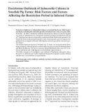 Báo cáo khoa học: Feed-borne Outbreak of Salmonella Cubana in Swedish Pig Farms: Risk Factors and Factors Affecting the Restriction Period in Infected Farms