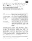 Báo cáo khoa học: Fatty acids increase the circulating levels of oxidative stress factors in mice with diet-induced obesity via redox changes of albumin