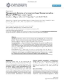 Báo cáo y học: Management dilemma of a recurrent huge fibrosarcoma in a 25-year-old African: a case report