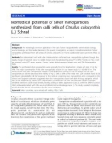 Báo cáo khoa hoc: Biomedical potential of silver nanoparticles synthesized from calli cells of Citrullus colocynthis (L.) Schrad