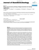 báo cáo khoa học: Direct microcontact printing of oligonucleotides for biochip applications