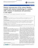 Báo cáo y học: Primary osteosarcoma of the urinary bladder treated with external radiotherapy in a patient with a history of transitional cell carcinoma: a case report