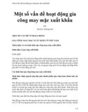 Một số vấn đề hoạt động gia công may mặc xuất khẩu