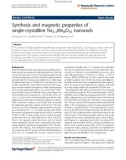 Báo cáo hóa học: Synthesis and magnetic properties of single-crystalline Na2-xMn8O16 nanorods