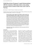 Báo cáo khoa học: IS900 Restriction Fragment Length Polymorphism (RFLP) Analysis of Mycobacterium avium subsp. paratuberculosis Isolates from Goats and Cattle in Norway