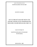 Luận văn Thạc sĩ Quản lý giáo dục: Quản lý đội ngũ giáo viên Trung tâm Giáo dục Thường xuyên tỉnh Bình Dương trong bối cảnh đổi mới giáo dục hiện nay