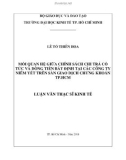 Luận văn Thạc sĩ Kinh tế: Mối quan hệ giữa chính sách chi trả cổ tức và dòng tiền bất định tại các công ty niêm yết trên Sàn giao dịch chứng khoán TP.HCM - Lê Tố Thiên Hoa