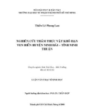 Luận văn Thạc sĩ Sinh học: Nghiên cứu thảm thực vật khô hạn ven biển huyện Ninh Hải - tỉnh Ninh Thuận