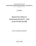 Luận văn Thạc sĩ Lịch sử: Đảng bộ Thị xã Móng Cái lãnh đạo phát triển kinh tế – xã hội từ năm 1991 đến năm 2006