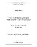 Tóm tắt luận văn thạc sĩ: Phát triển dịch vụ du lịch trên địa bàn quận Ngũ Hành Sơn