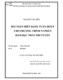 Luận văn Thạc sĩ Toán học: Bài toán biên dạng tuần hoàn cho phương trình vi phân hàm bậc nhất phi tuyến