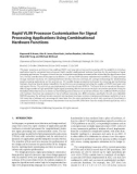 Báo cáo hóa học: Rapid VLIW Processor Customization for Signal Processing Applications Using Combinational Hardware Functions