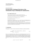 Báo cáo hóa học: Research Article Second-Order Contingent Derivative of the Perturbation Map in Multiobjective Optimization