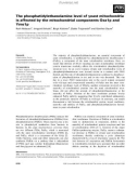 Báo cáo khoa học: The phosphatidylethanolamine level of yeast mitochondria is affected by the mitochondrial components Oxa1p and Yme1p