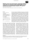 Báo cáo khoa học: Binding of the viral immunogenic octapeptide VSV8 to native glucose-regulated protein Grp94 (gp96) and its inhibition by the physiological ligands ATP and Ca2+ Ming Ying and Torgeir Flatmark