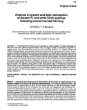 Báo cáo khoa học: Analysis of growth and light interception of balsam fir and white birch saplings following precommercial thinning D Pothier A