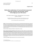 Báo cáo khoa học: Hydraulic conductance of root and shoot measured with the transient and dynamic modes of the high-pressure flowmete