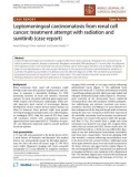 Báo cáo khoa học: Leptomeningeal carcinomatosis from renal cell cancer: treatment attempt with radiation and sunitinib (case report)