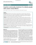 Báo cáo y học: Assertive community treatment for elderly people with severe mental illness