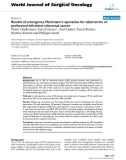 Báo cáo khoa học: Results of emergency Hartmann's operation for obstructive or perforated left-sided colorectal cancer