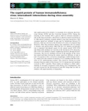 Báo cáo khoa học: The capsid protein of human immunodeﬁciency virus: intersubunit interactions during virus assembly