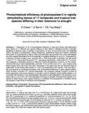 Báo cáo khoa học: Photochemical efficiency of photosystem II in rapidly dehydrating leaves of 11 temperate and tropical tree species differing in their tolerance to drought