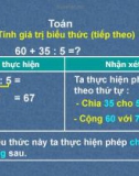 Giáo án điện tử môn Toán lớp 3 - Bài: Tính giá trị biểu thức (Tiết 3)