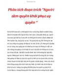 Phân tích đoạn trích Người cầm quyền khôi phục uy quyền _4