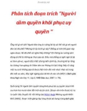 Phân tích đoạn trích Người cầm quyền khôi phục uy quyền _1