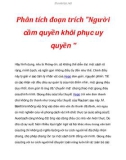 Phân tích đoạn trích Người cầm quyền khôi phục uy quyền _2