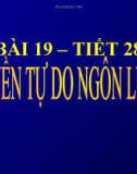 Bài giảng GDCD 8 bài 19: Quyền tự do ngôn luận