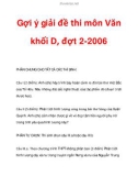 Gợi ý giải đề thi môn Văn khối D, đợt 2-2006_1