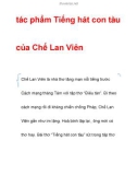 tác phẩm Tiếng hát con tàucủa Chế Lan Viên