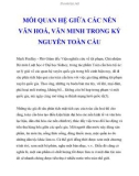 MỐI QUAN HỆ GIỮA CÁC NỀN VĂN HOÁ, VĂN MINH TRONG KỶ NGUYÊN TOÀN CẦU_2