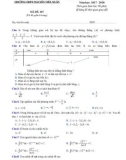 Đề thi KSCL môn Toán lớp 12 năm 2017-2018 lần 5 - THPT Nguyễn Viết Xuân - Mã đề 207