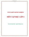 SKKN môn Tập đọc lớp 4 - Giáo viên Nguyễn Phương Lan