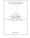 Giáo trình Marketing du lịch (Nghề: Kỹ thuật chế biến món ăn - Cao đẳng) - Trường Cao đẳng Cơ giới Ninh Bình (2021)