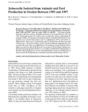 Báo cáo khoa học: Salmonella Isolated from Animals and Feed Production in Sweden Between 1993 and 1997