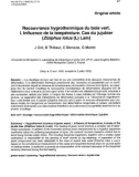 Báo cáo khoa học: Recouvrance hygrothermique du bois vert. I. Influence de la température. Cas du jujubier (Ziziphus lotus (L) Lam) J Gril, B Thibaut, E Berrada G Martin