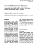 Báo cáo lâm nghiệp: Assessment of the contributions of glycolysis and the pentose phosphate pathway to glucose respiration in ectomycorrhizas and non-mycorrhizal roots of spruce (Picea abies L. Karsten)